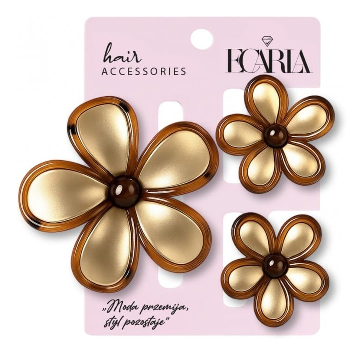 Zestaw spinek do włosów klamer 3w1 kwiat omre xl + 2 szt. mini spinek sp433 1 op.-3 szt.