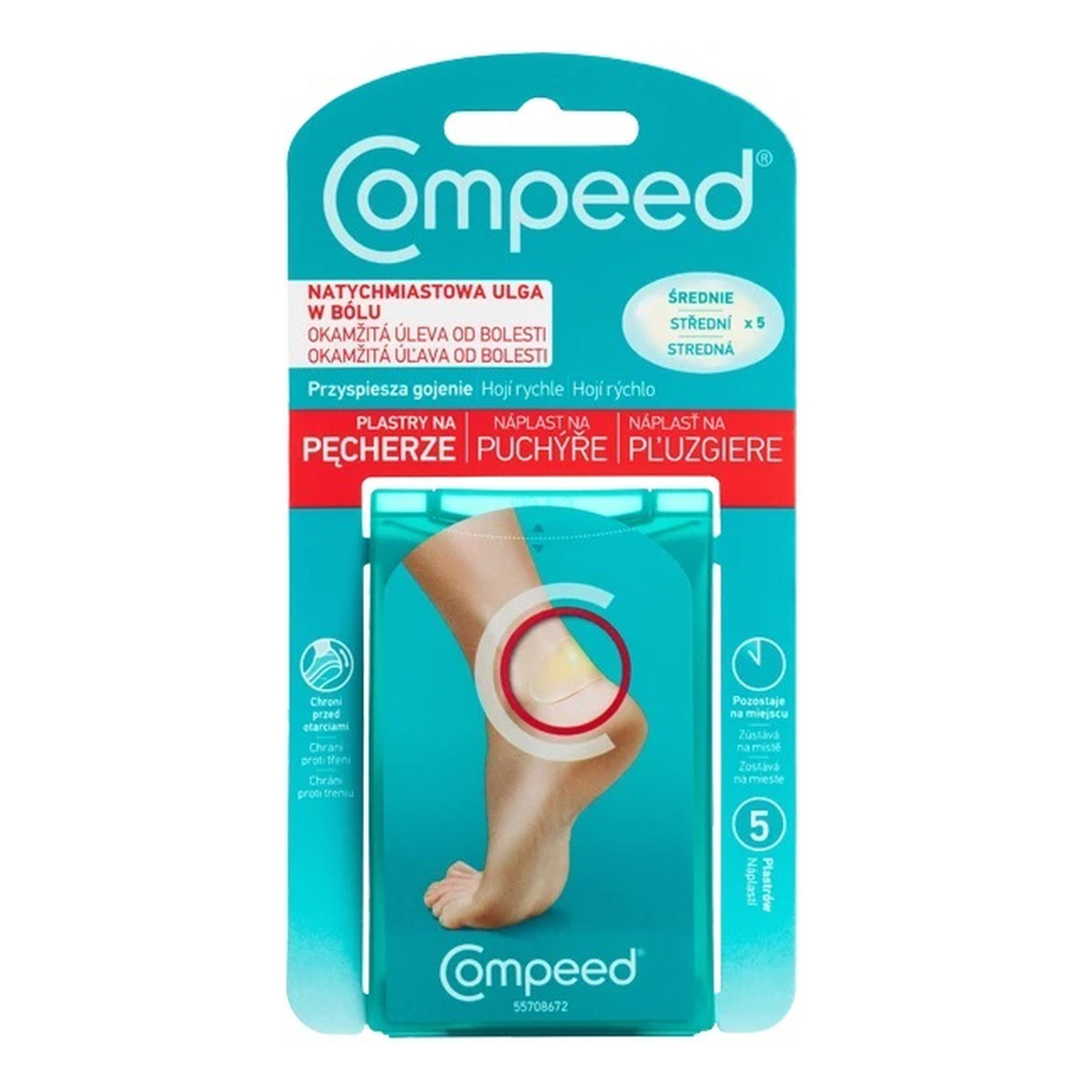 Compeed Plastry na pęcherze Średnie 5 szt.