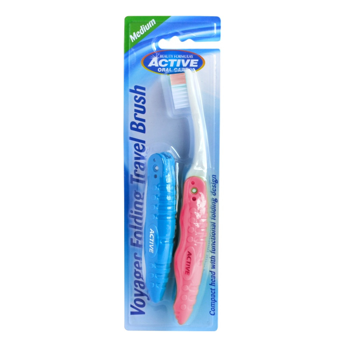 Beauty Formulas Active Oral Care Voyager Folding Travel Brush Szczoteczka Do Zębów Podróżna 2 szt.