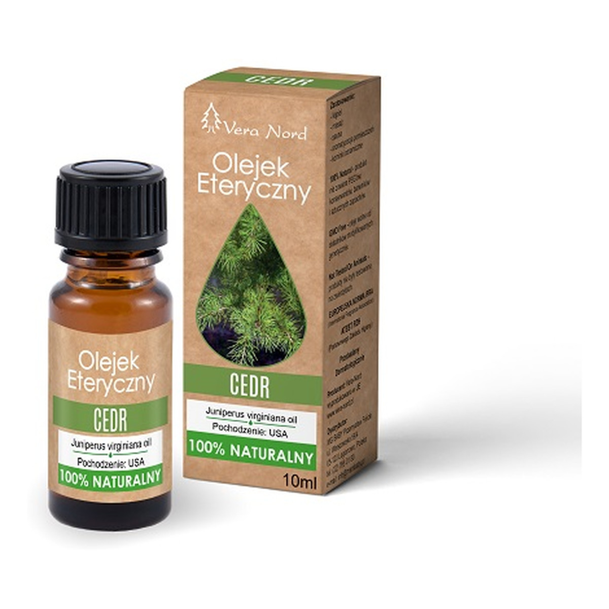 Vera Nord Naturalny Olejek eteryczny cedr 10ml