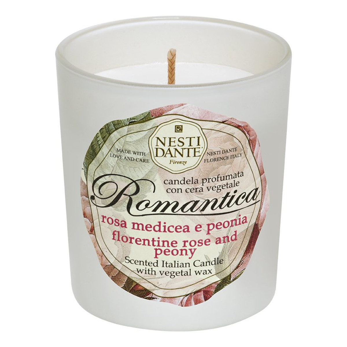 Nesti Dante Romantica candle świeca zapachowa róża & piwonia 160g