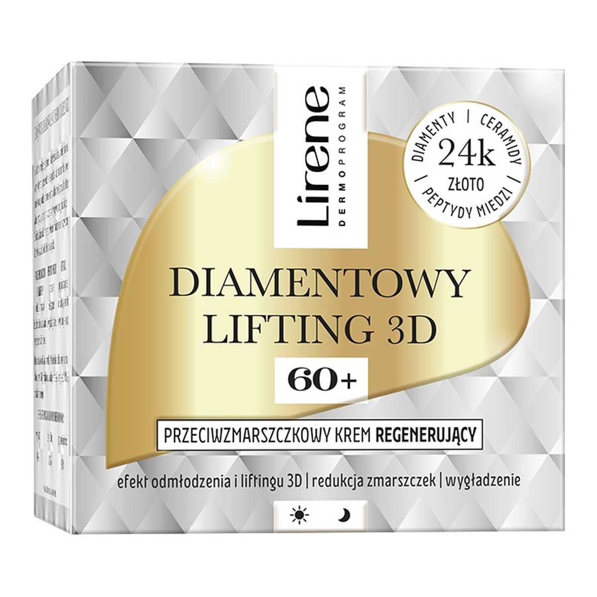 Lirene Diamentowy Lifting 3D przeciwzmarszczkowy Krem regenerujący 60+ 50ml