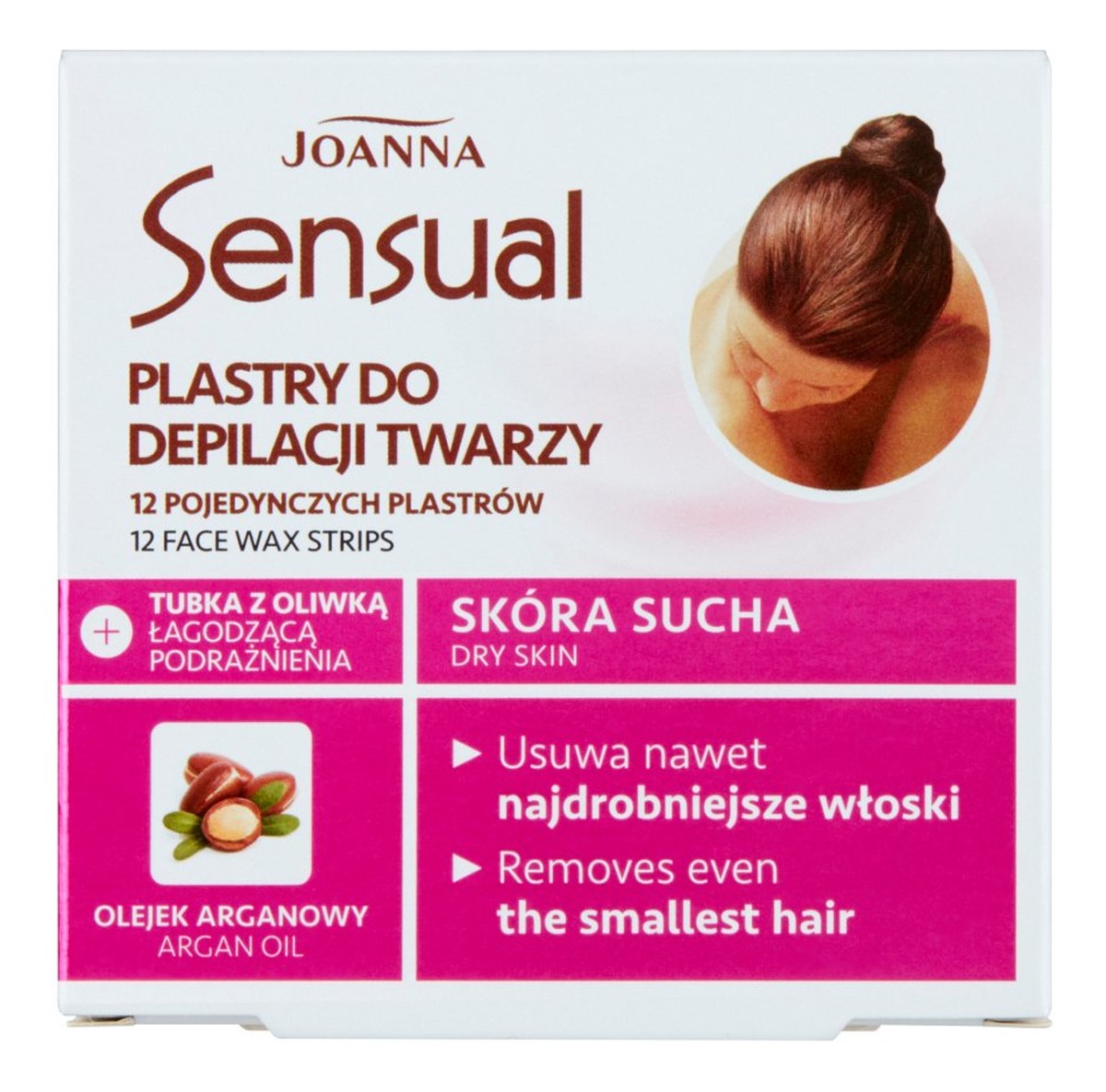 Plastry Do Depilacji Twarzy z Olejkiem Arganowym 12 sztuk
