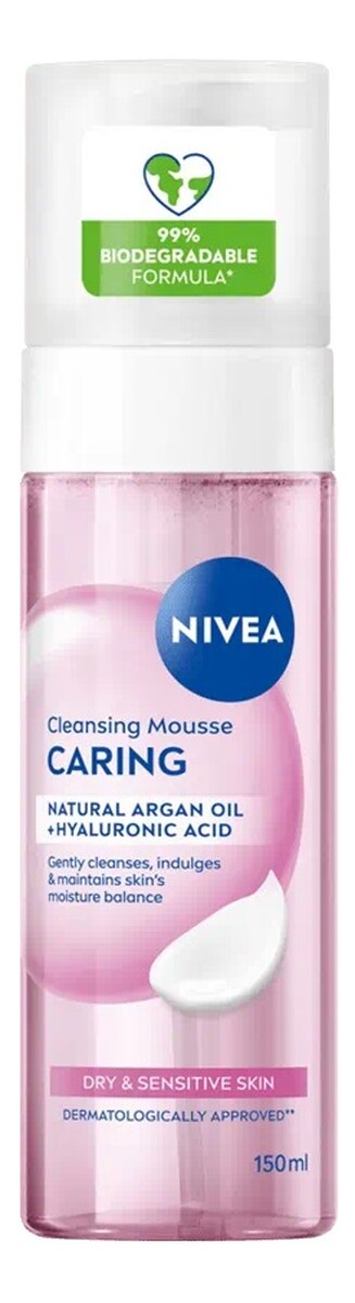 Caring pielęgnująca pianka do oczyszczania twarzy