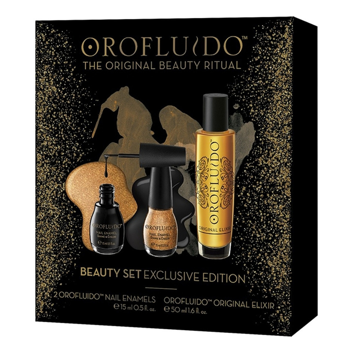 Orofluido The Original Beauty Ritual Zestaw Nail Enamel lakier do paznokci + Nail Enamel lakier do paznokci + Original Elixir olejek do włosów