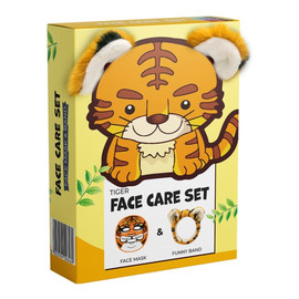 Zestaw - wygładzająca maska do twarzy i opaska tygrys