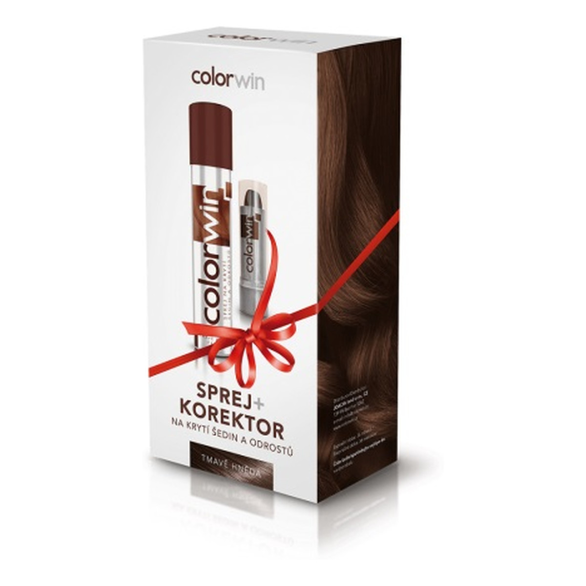 Colorwin Zestaw Retouch spray do retuszowania odrostów 75ml + korektor Ciemny Brąz