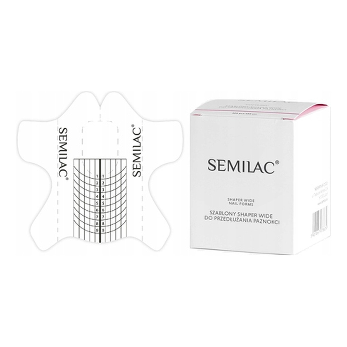 Semilac Szablony do przedłużania paznokci Semi HARDI Shaper WIDE - 500 szt