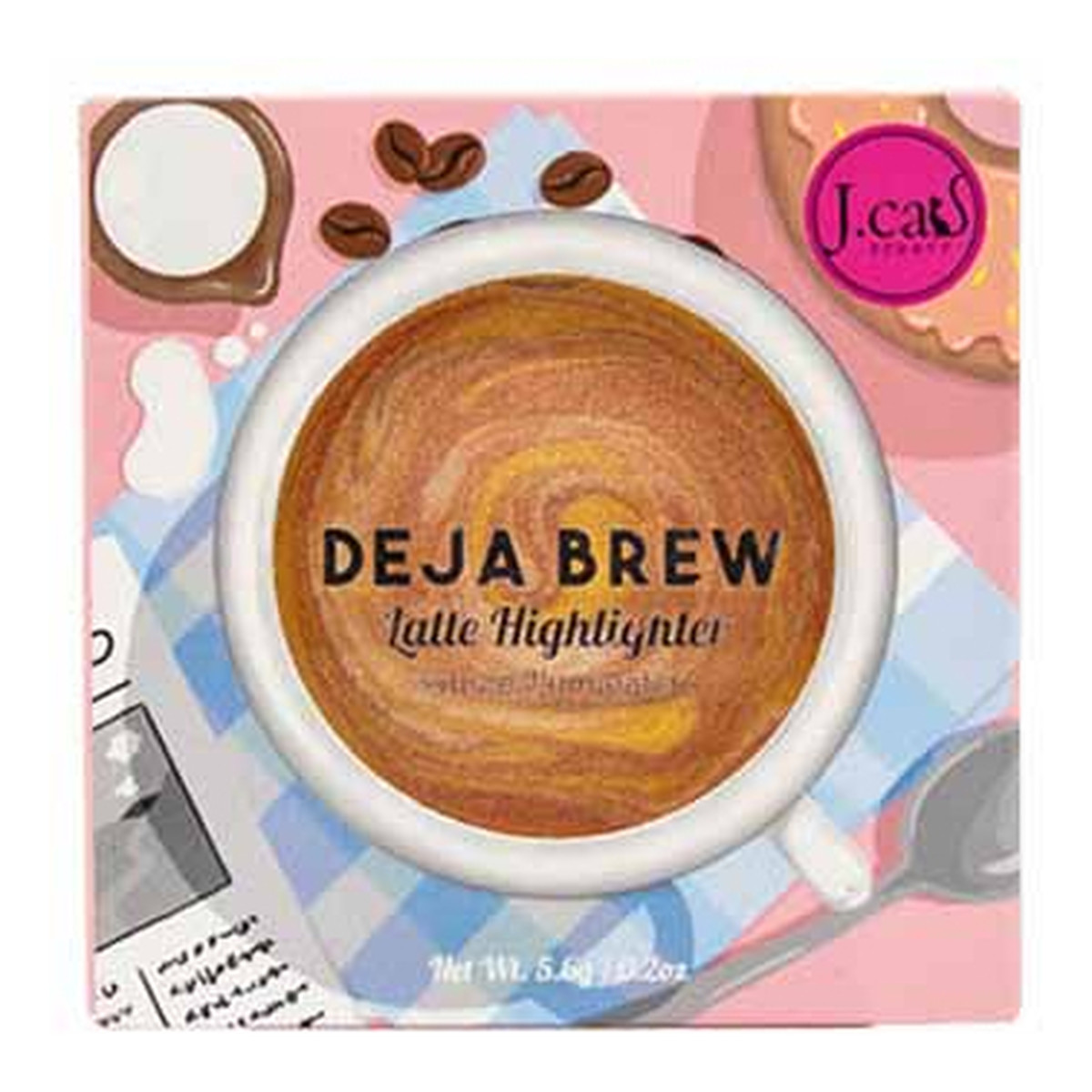 J.Cat Beauty Deja Brew Rozświetlacz kremowy do twarzy i ciała 5.6g