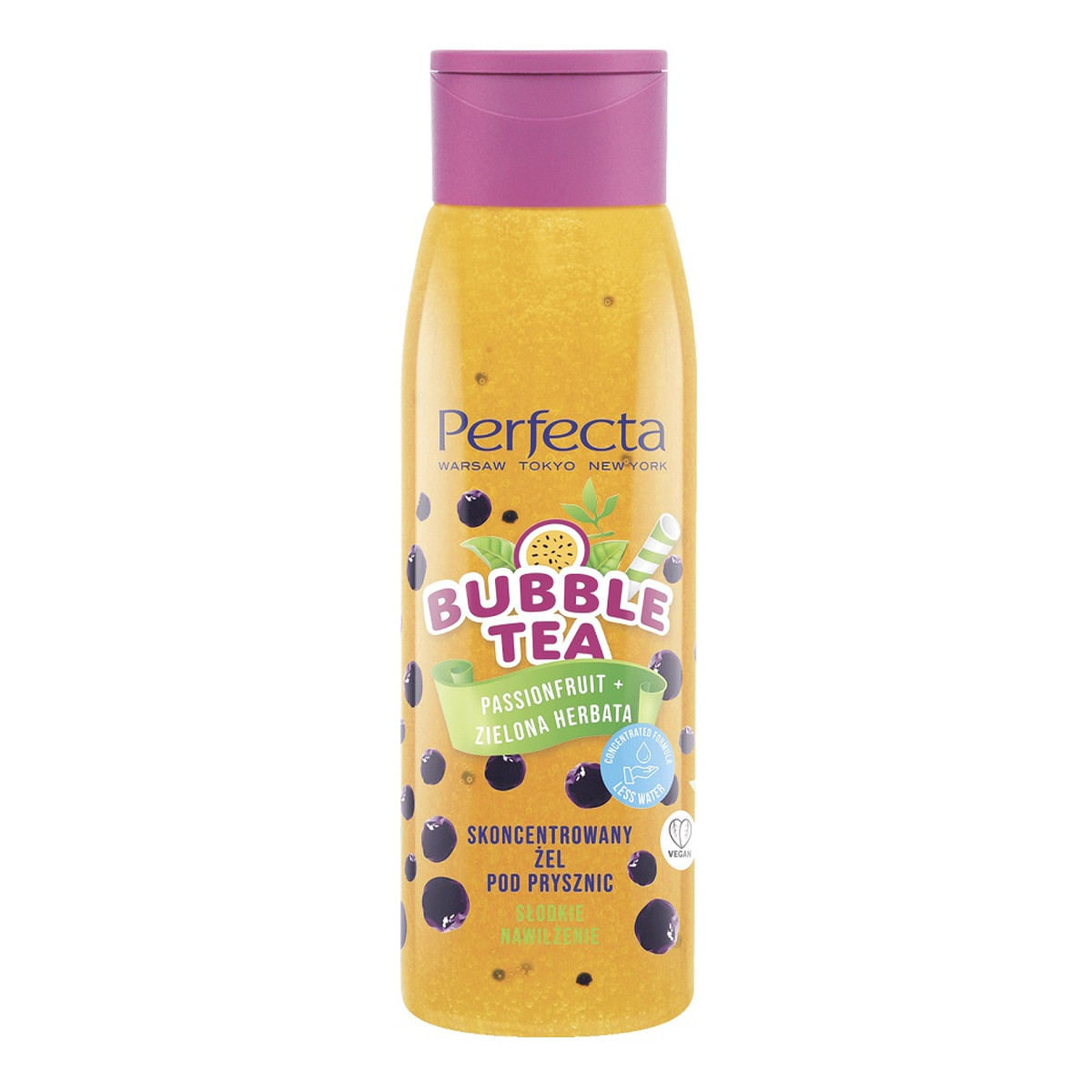 Perfecta Bubble Tea skoncentrowany Żel pod prysznic passionfruit & zielona herbata 400ml