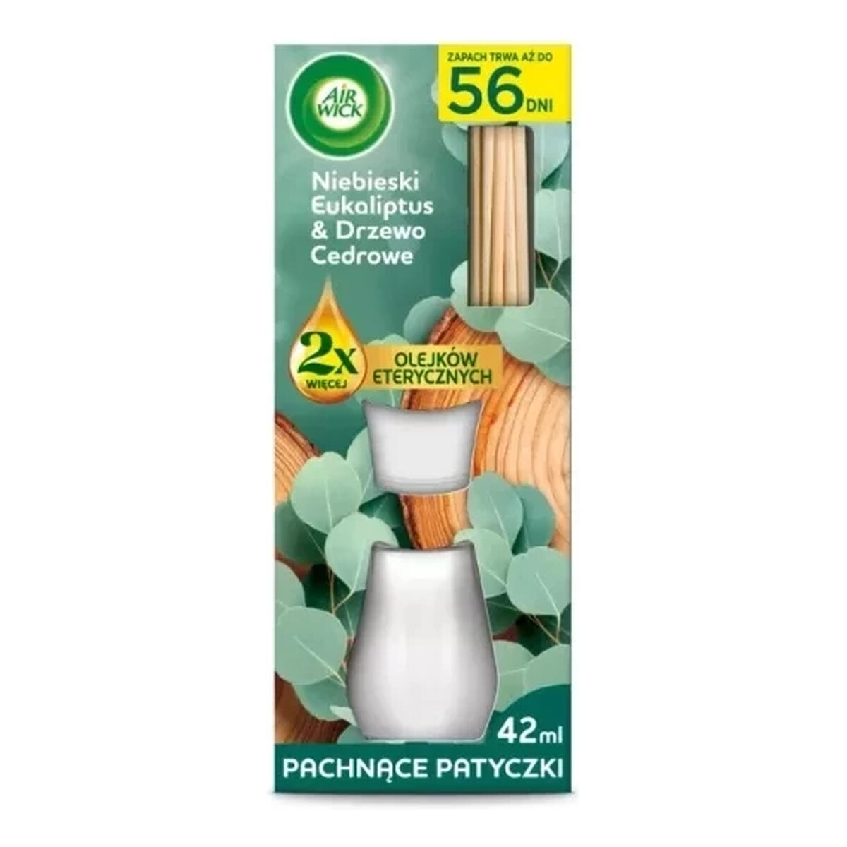 Air Wick Patyczki Zapachowe Niebieski Eukaliptus & Drzewo Cedrowe 42ml