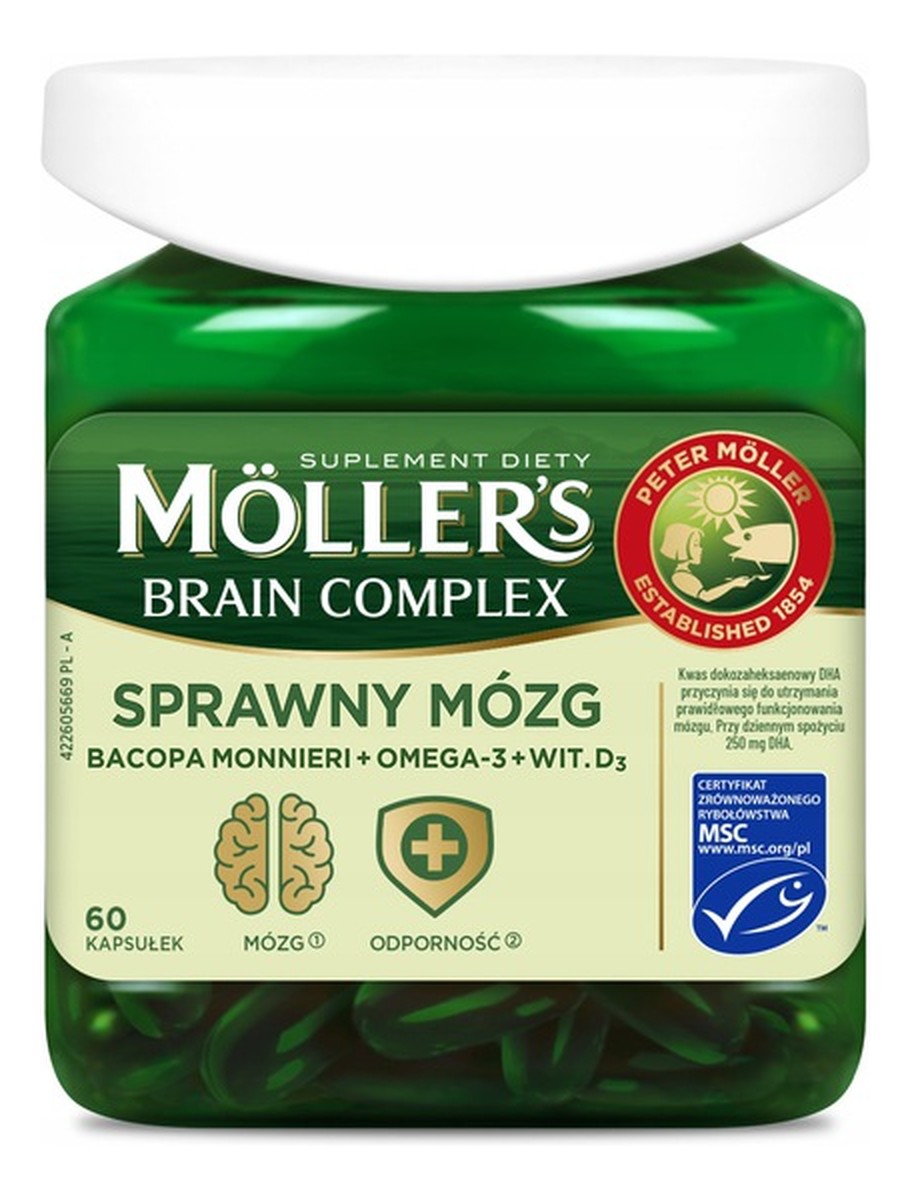 Brain complex sprawny mózg suplement diety 60 kapsułek