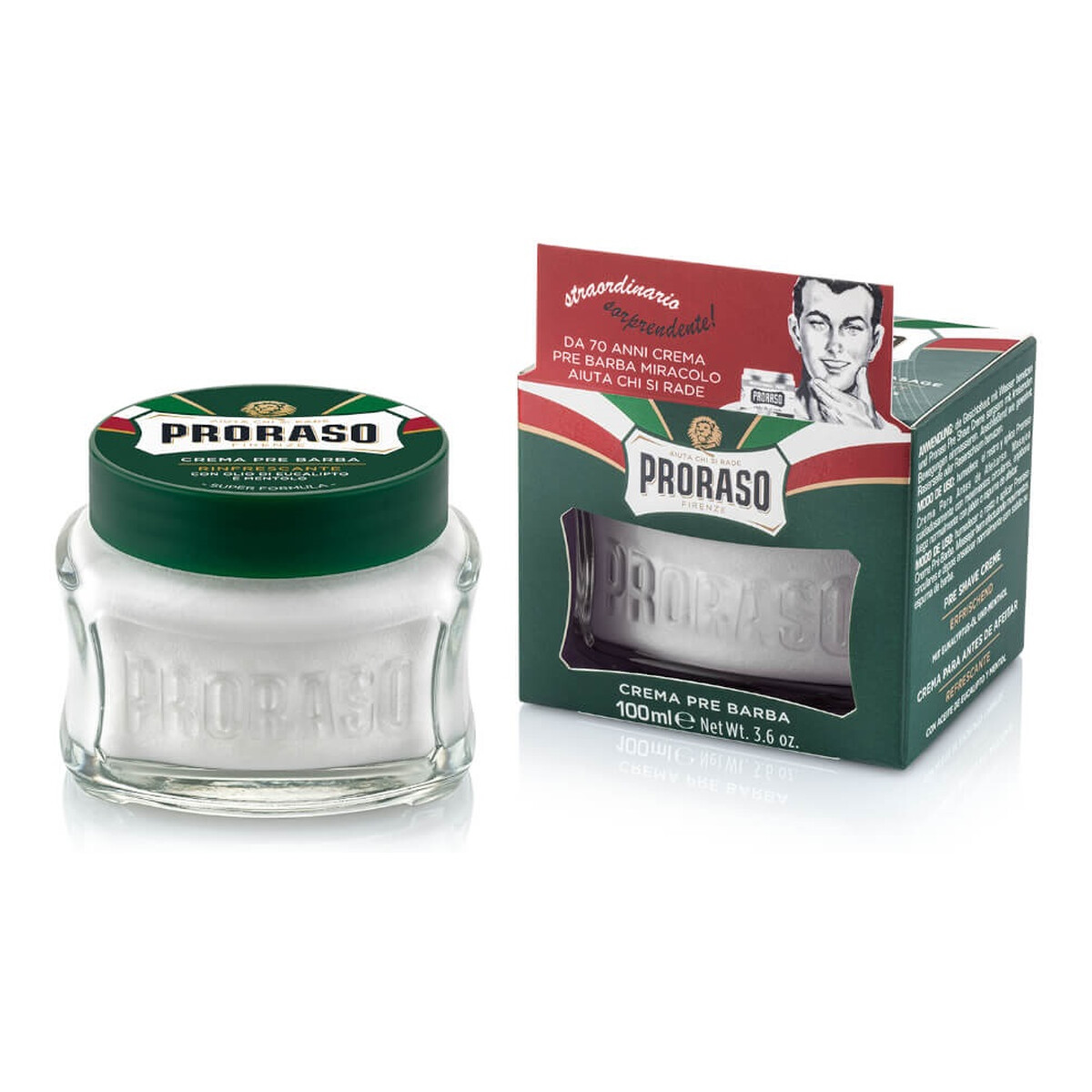 Proraso Green Crema Pre Barba Krem przed goleniem z olejkiem eukaliptusowym odświeżający 100ml