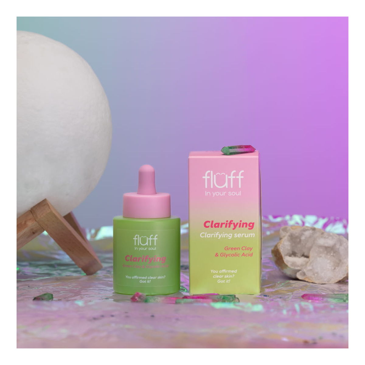 Fluff Serum oczyszczające z glinką zieloną i kwasem glikolowym 30ml