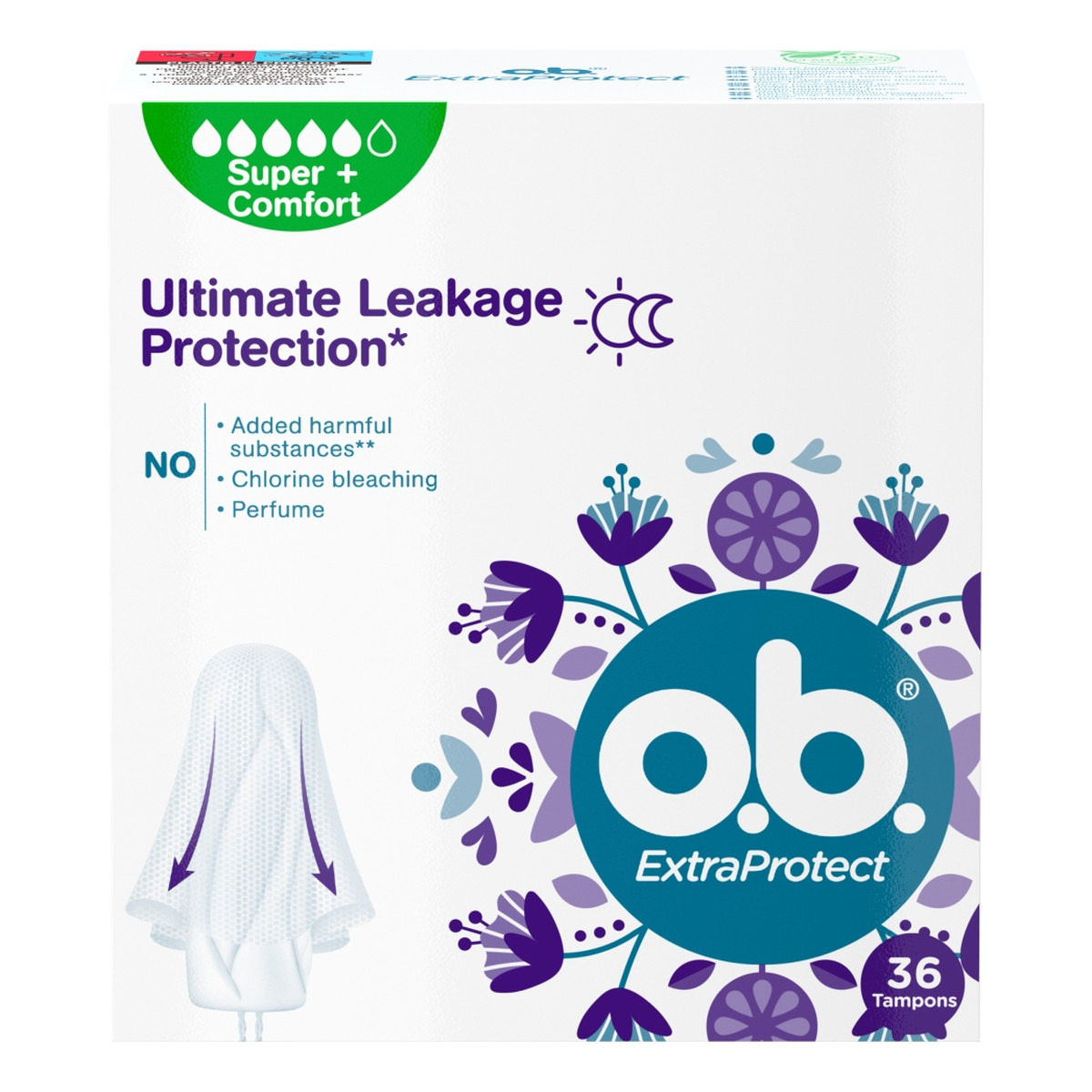 O.B. Extraprotect super+ comfort tampony 36szt.