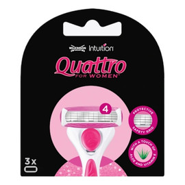 Quattro for women wkłady do maszynki z 4 ostrzami dla kobiet 3szt