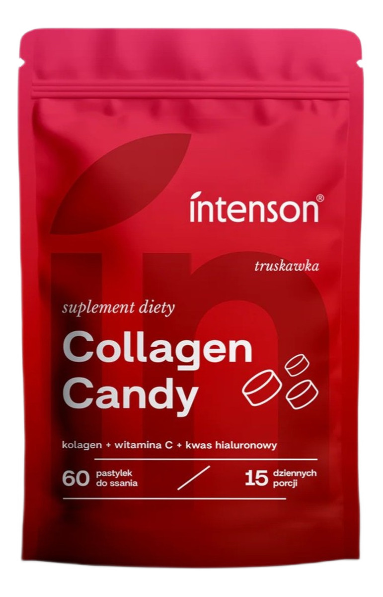 Collagen candy suplement diety truskawka 60 pastylek do ssania