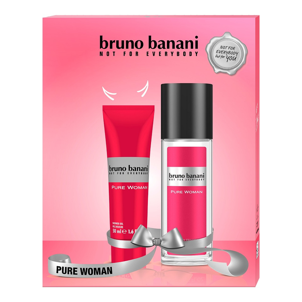 Bruno Banani Pure Woman Dezodorant spray szkło 75ml + żel pod prysznic