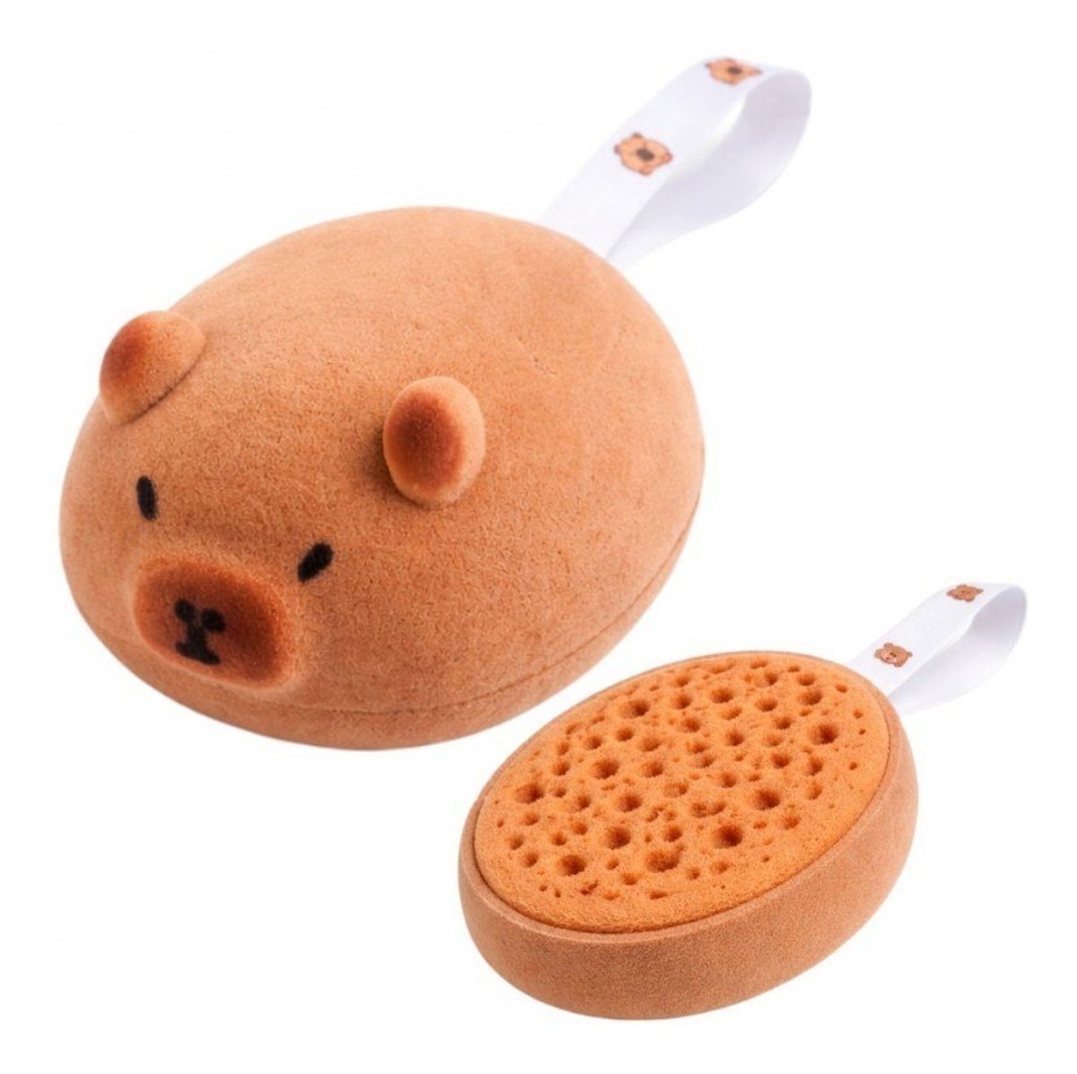 Dwustronna gąbka do mycia ciała na mokro kapibara