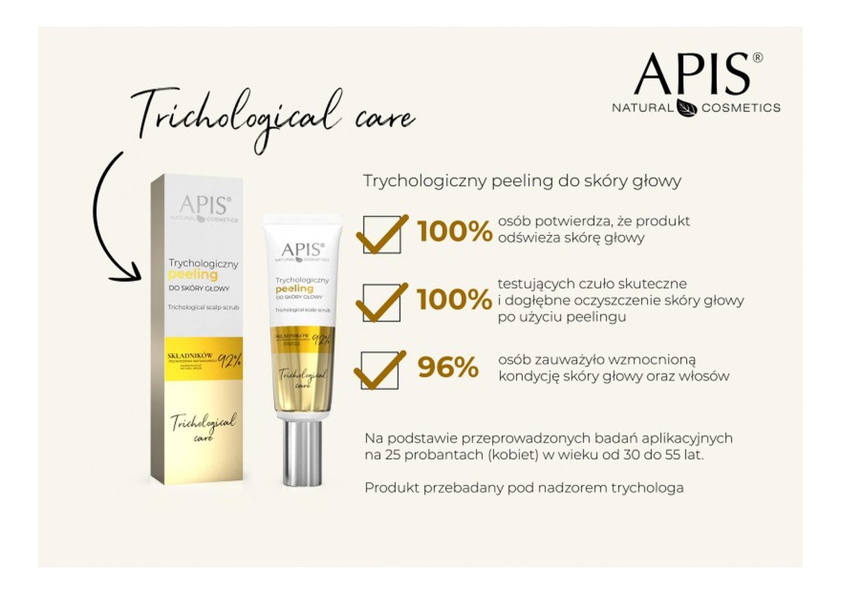 Trychologiczny peeling do skóry głowy