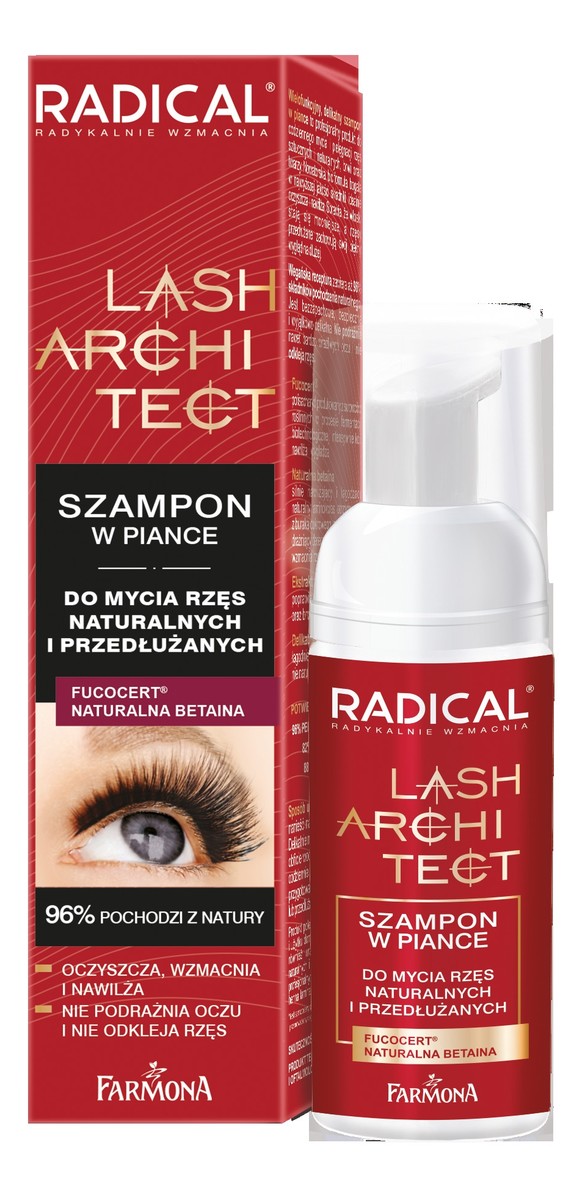 Lash Architect Szampon w piance do mycia rzęs naturalnych i przedłużanych