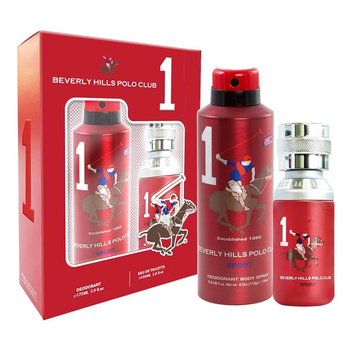 Beverly Hills Polo Club Men Sport One Zestaw woda toaletowa spray 100ml + dezodorant spray 175ml