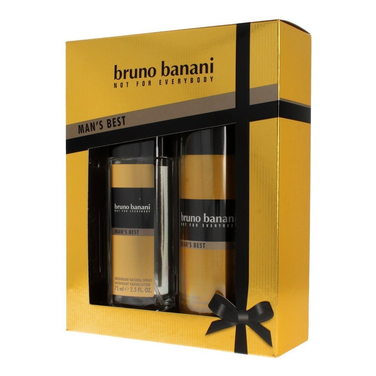 Bruno Banani Man's Best Zestaw prezentowy (dezodorant naturalny spray 75ml+dezodorant spray 150ml)