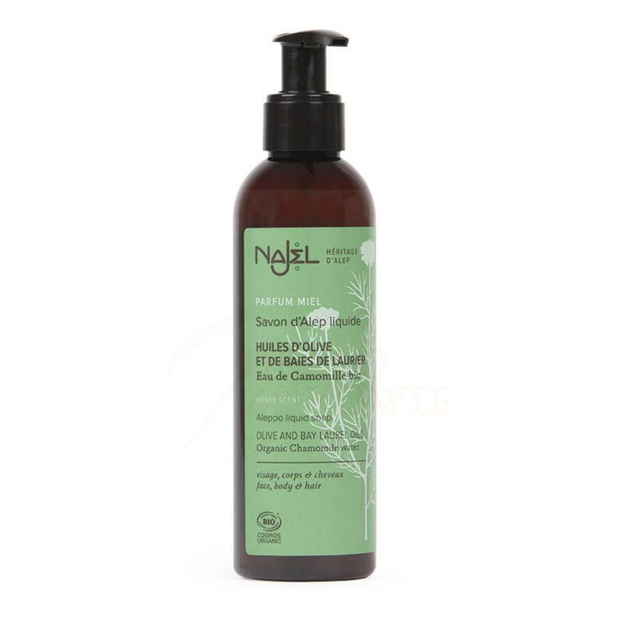 Najel Mydło w płynie Aleppo o zapachu miodowym z wodą rumiankową 200ml
