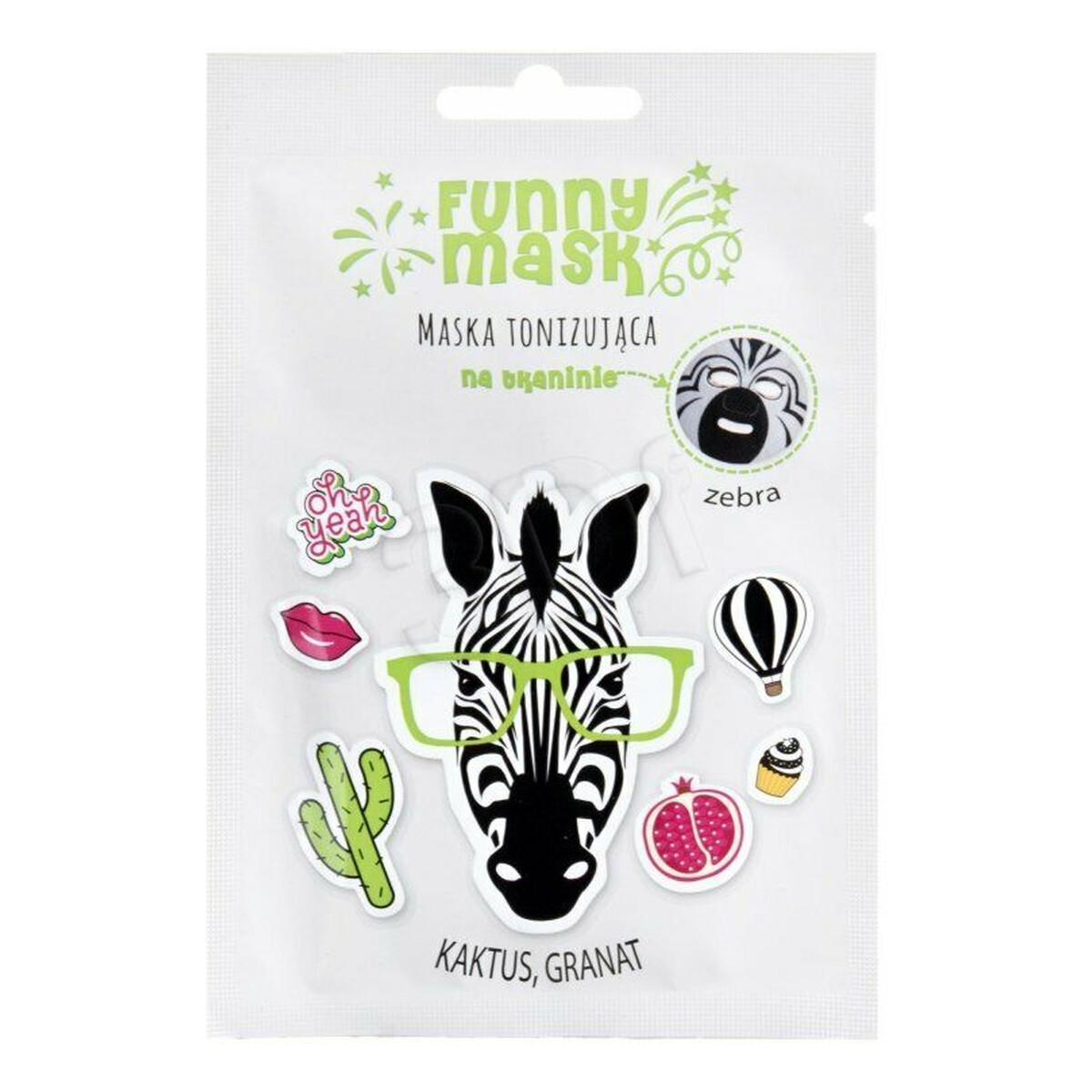 Marion Funny Mask Maseczka na tkaninie tonizująca Zebra