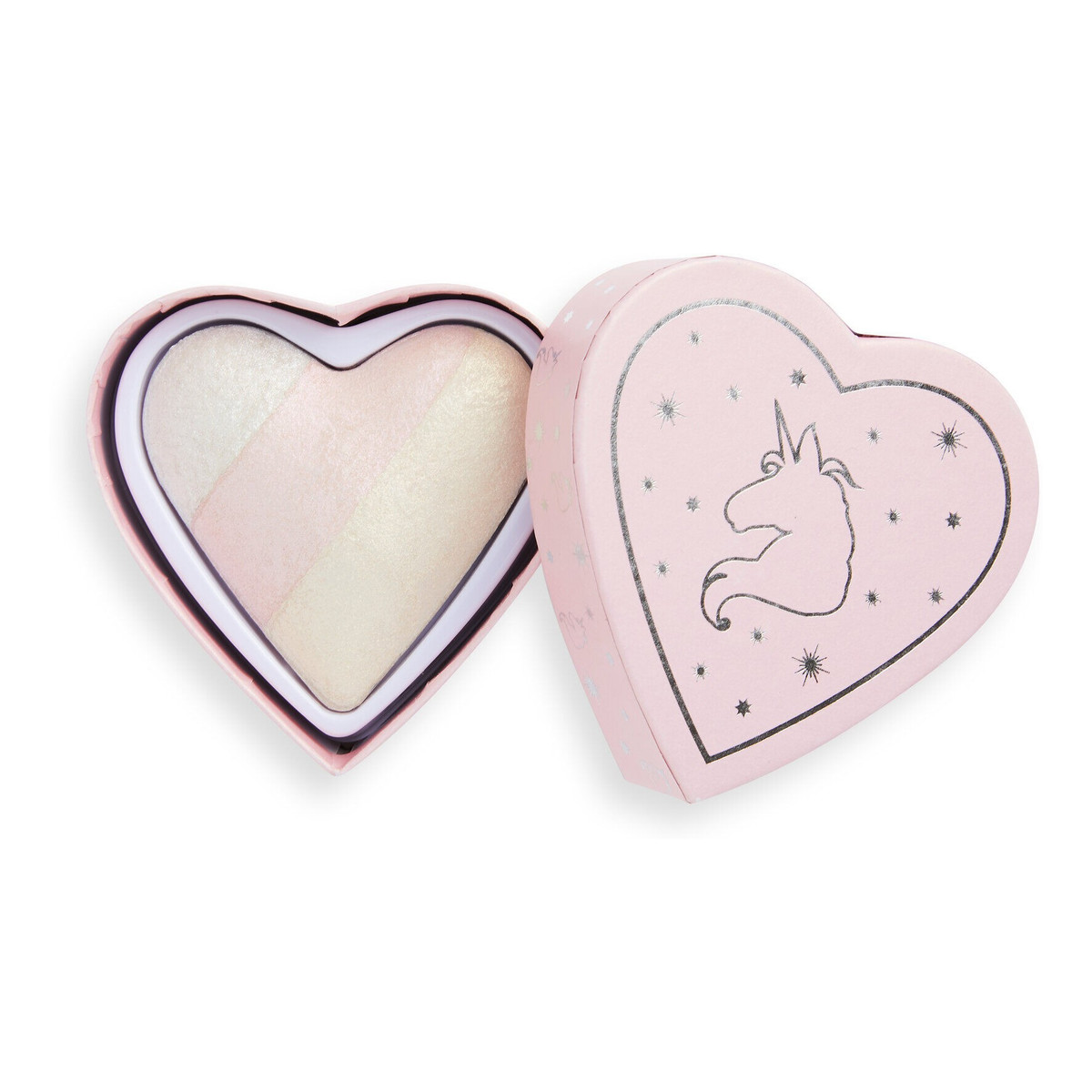Makeup Revolution I Heart Revolution Rozświetlacz do twarzy Unicorn Heart Glow 10g