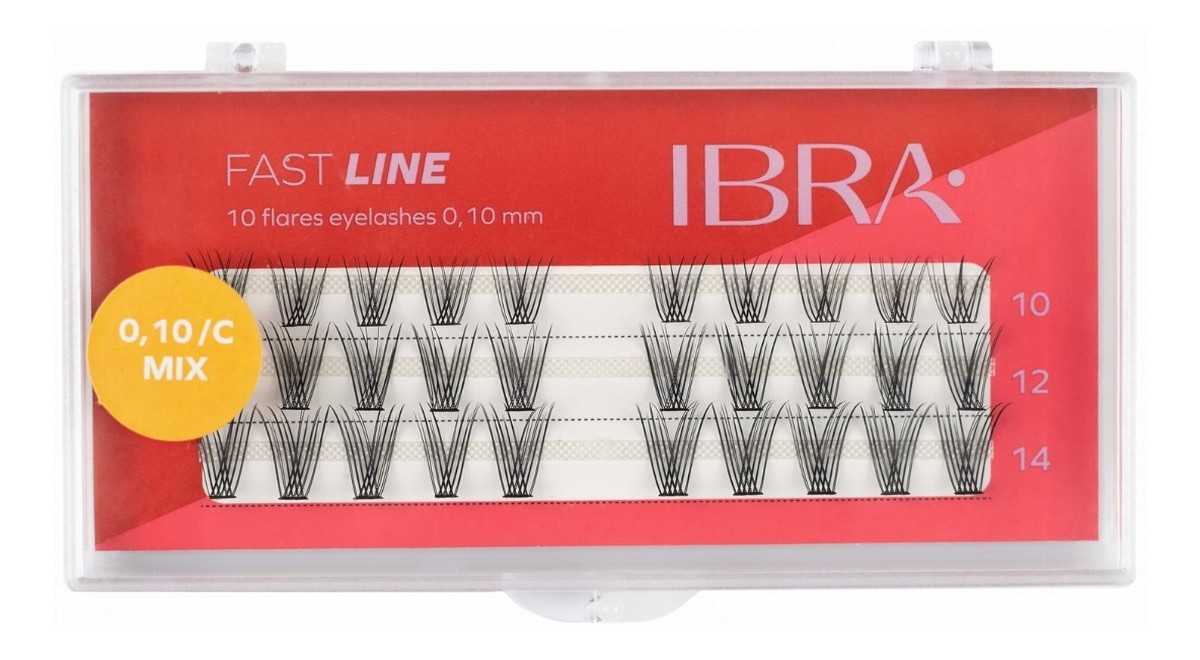 Kępki rzęs FAST LINE 0.10/C - Mix (10,12,14mm) 1op
