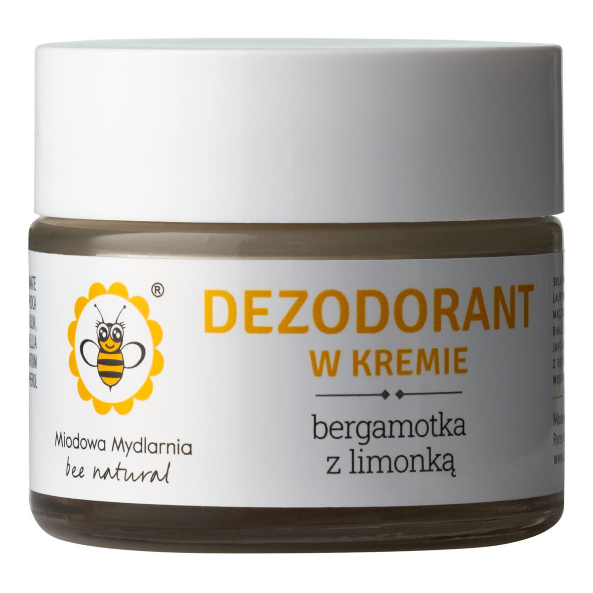 Miodowa Mydlarnia B e e Natural Dezodorant w kremie Bergamotka z Limonką 55g