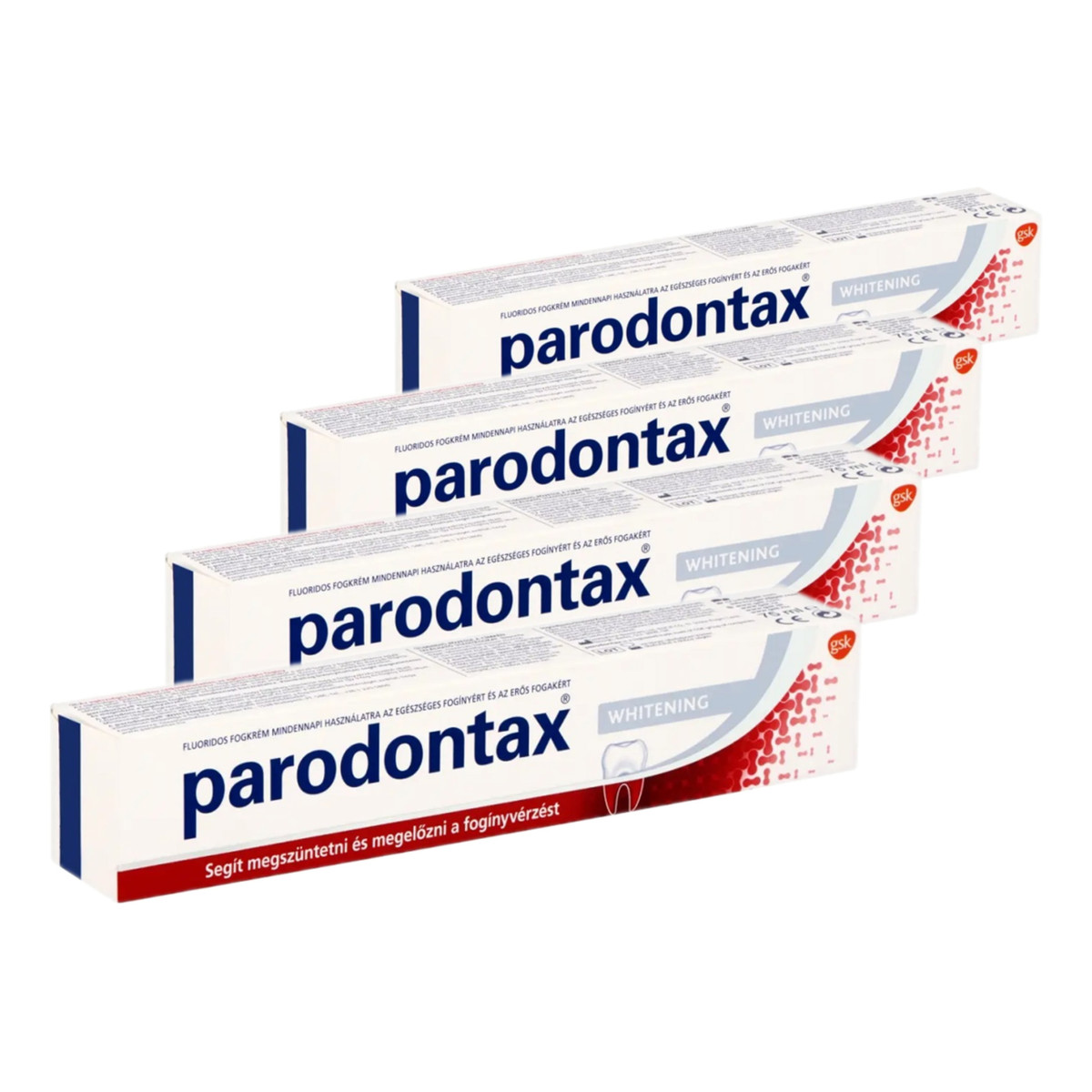 Parodontax Whitening Wybielająca pasta do zębów przeciw krwawieniu dziąseł 4x75ml