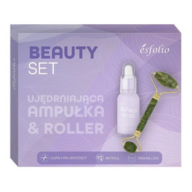 Zestaw ujędrniająca ampułka 30ml + roller z jadeitu