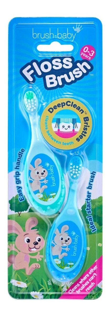 Flossbrush szczoteczka do zębów dla dzieci 0-3 lat 2szt