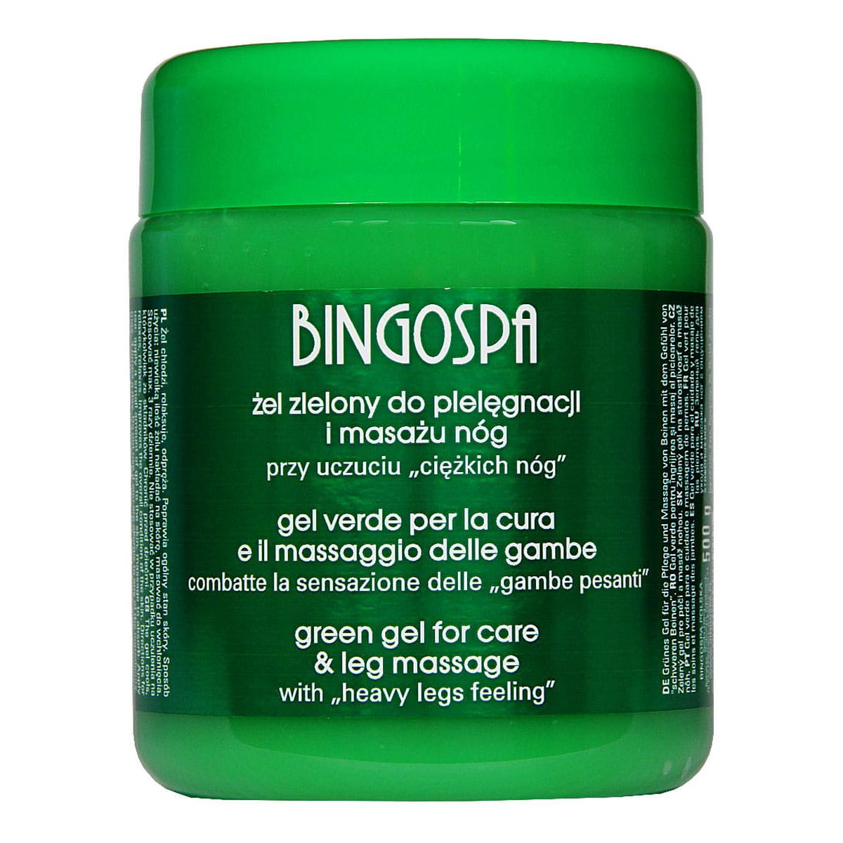BingoSpa Żel zielony do pielęgnacji i masażu nóg 500g 500g