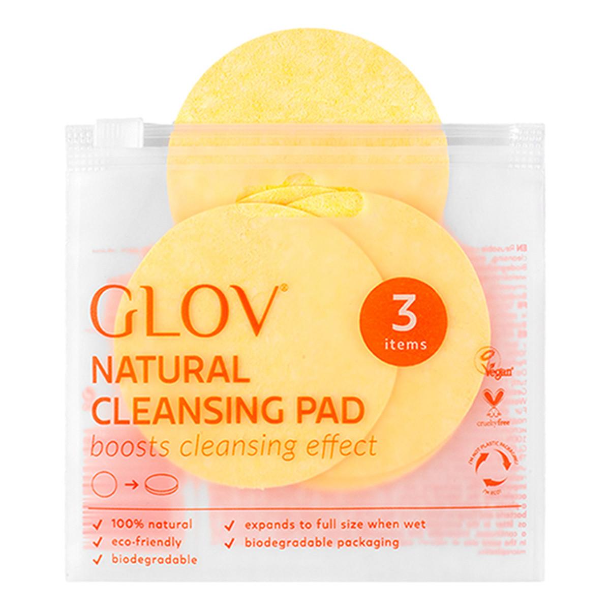 Glov Natural cleansing pads biodegradowalne płatki oczyszczające 3szt.