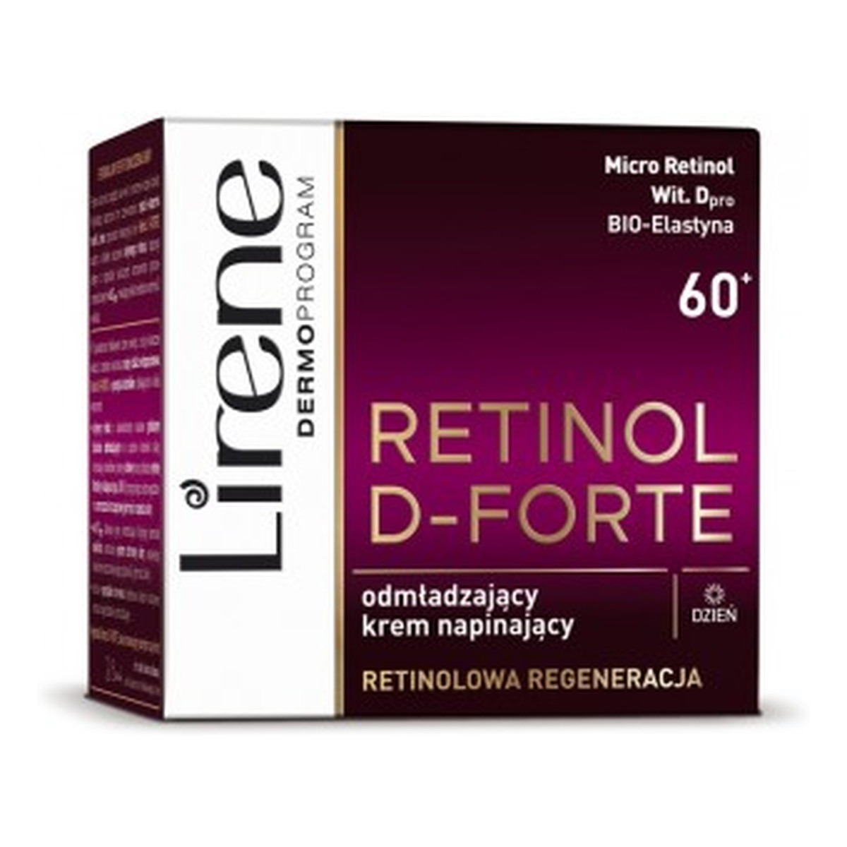 Lirene Retinol D-Forte 60+ Odmładzający krem napinający na dzień 50ml