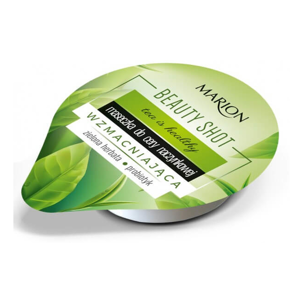 Marion Beauty Shot Żelowa maseczka wzmacniająca zielona Herbata i Probiotyk 10ml