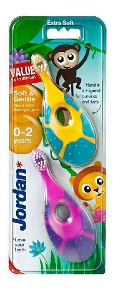 Szczoteczka do zębów dla dzieci (0-2 lat) bardzo miękka 2 szt.