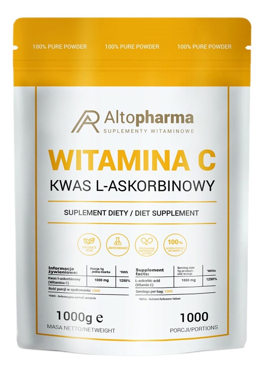 Witamina c kwas l-askorbionowy suplement diety w proszku