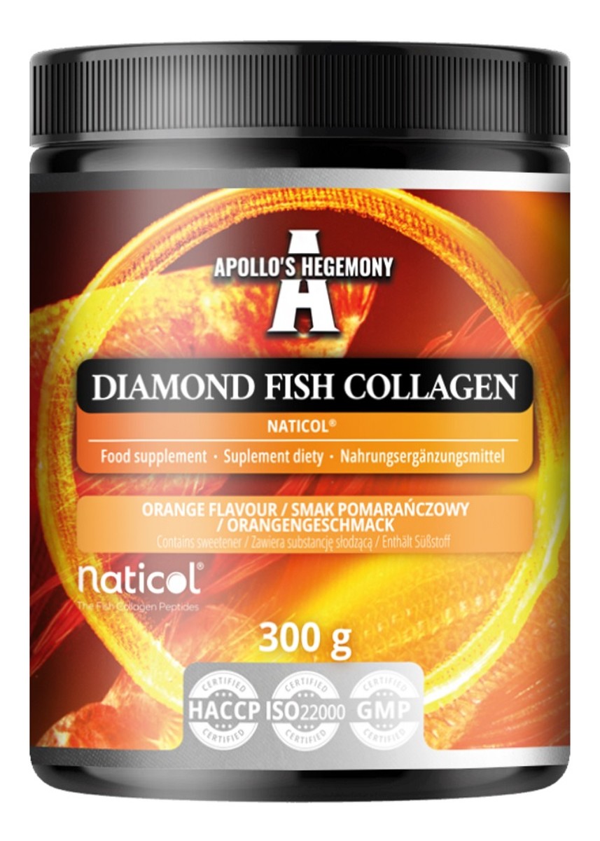 Diamond Fish Collagen suplement diety w proszku pomarańcza