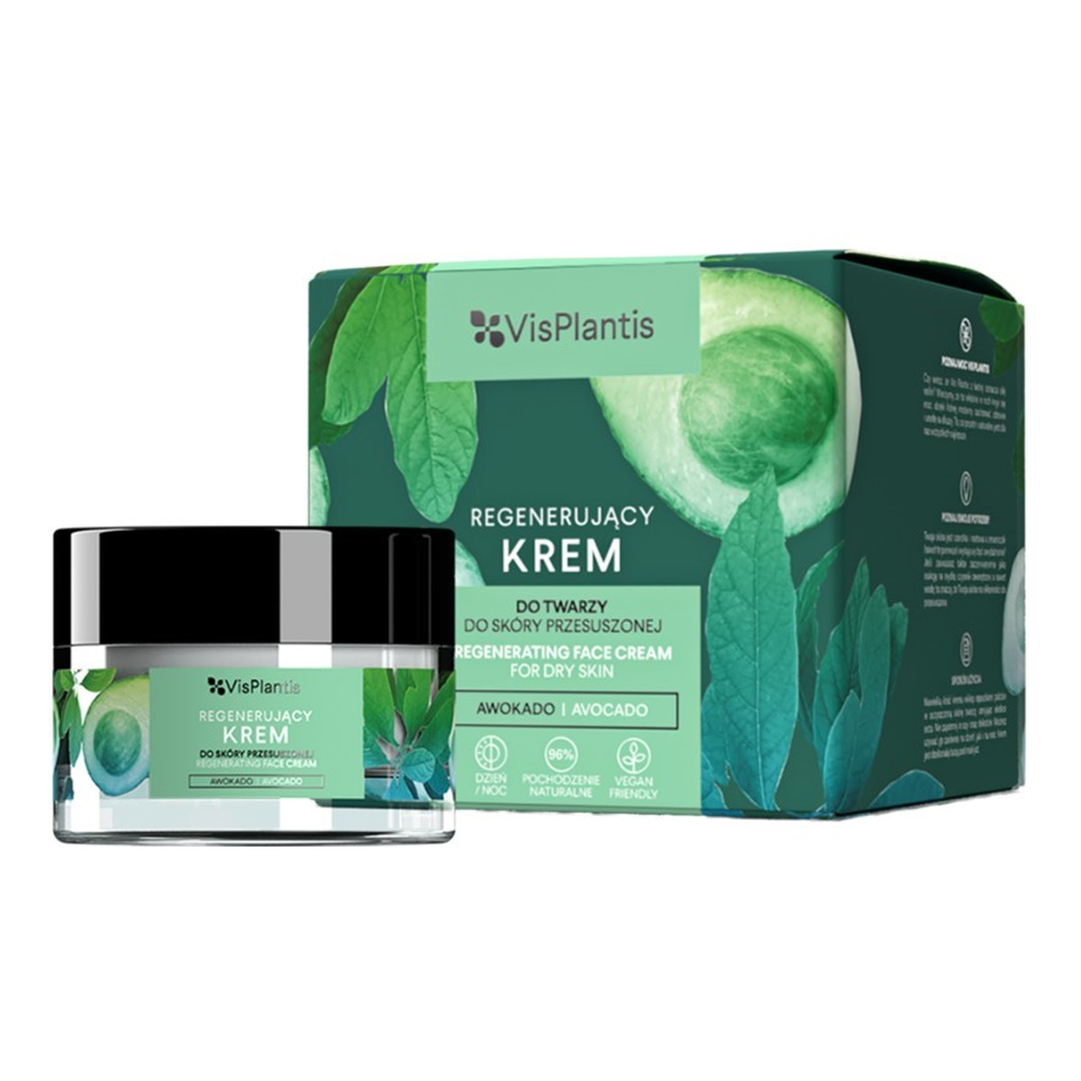 Vis Plantis Regenerujący krem do twarzy do skóry przesuszonej Awokado 50ml