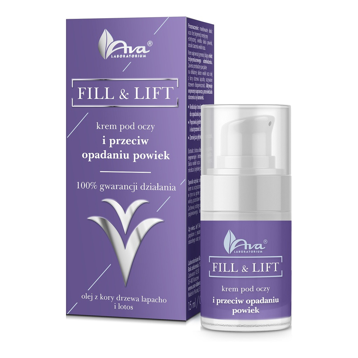Ava Laboratorium Fill & Lift Krem pod oczy i przeciw opadaniu powiek 15ml