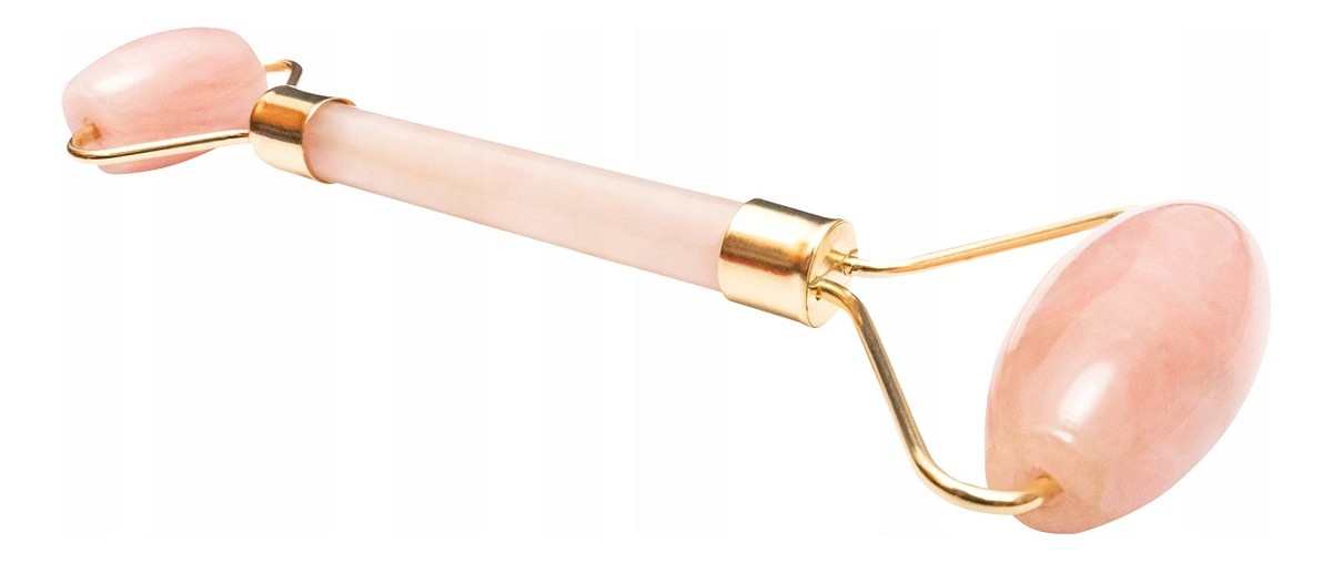 Gua Sha Roller wałek do masażu twarzy wykonany z kwarcu różowego