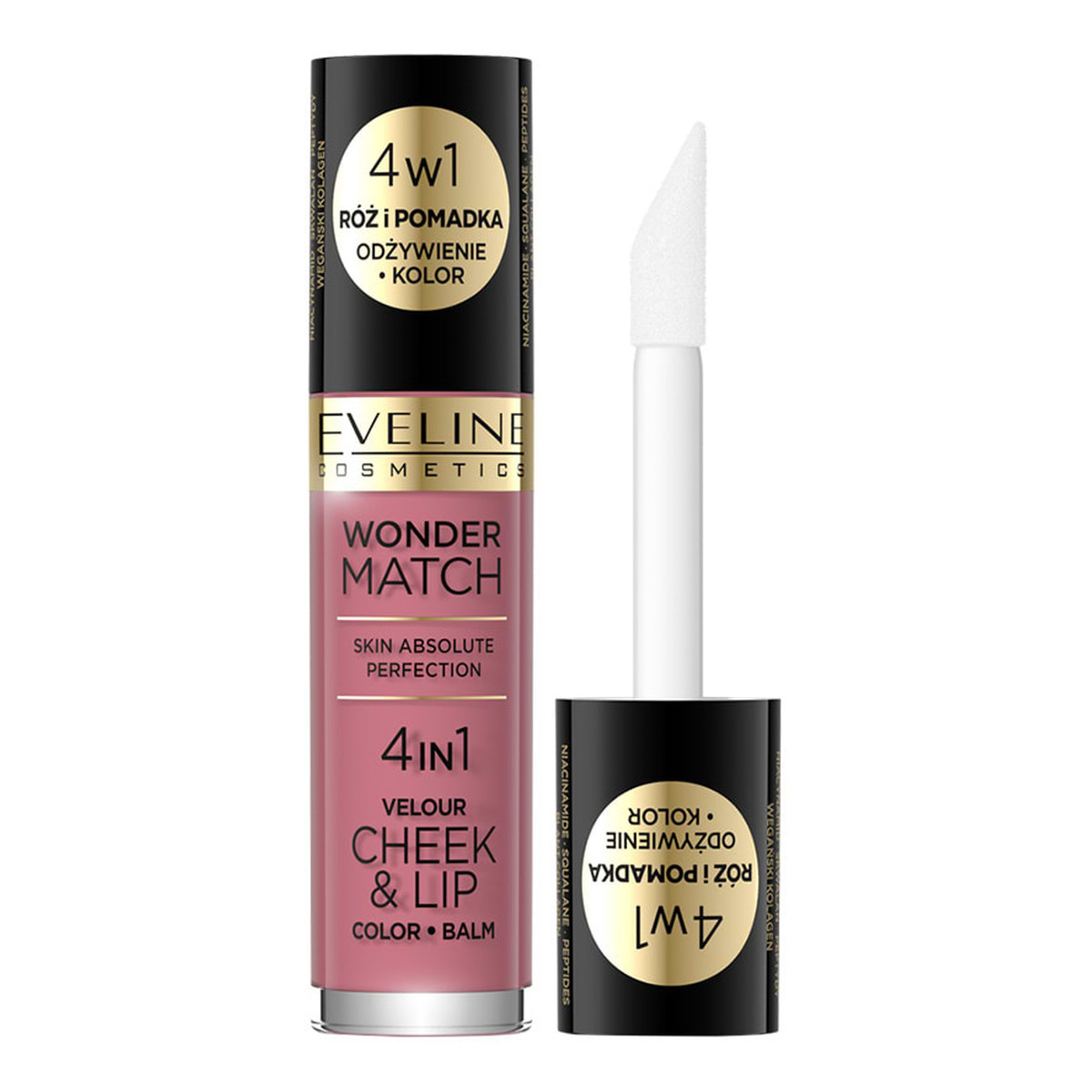 Eveline Wonder Match Velour Cheek&Lip Róż i pomadka w płynie 4in1 4ml