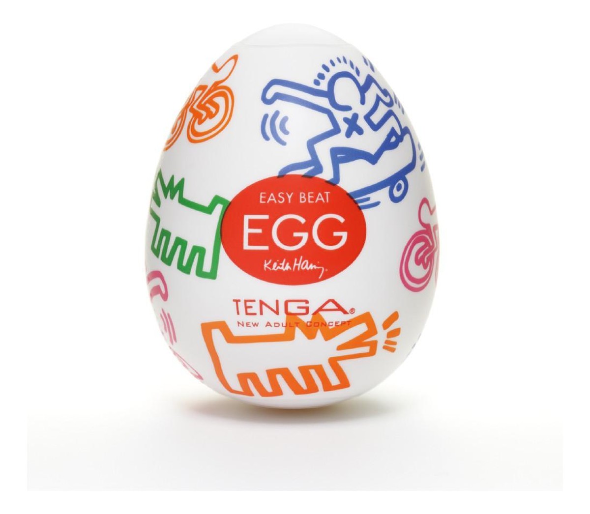 Easy beat egg keith haring street jednorazowy masturbator w kształcie jajka