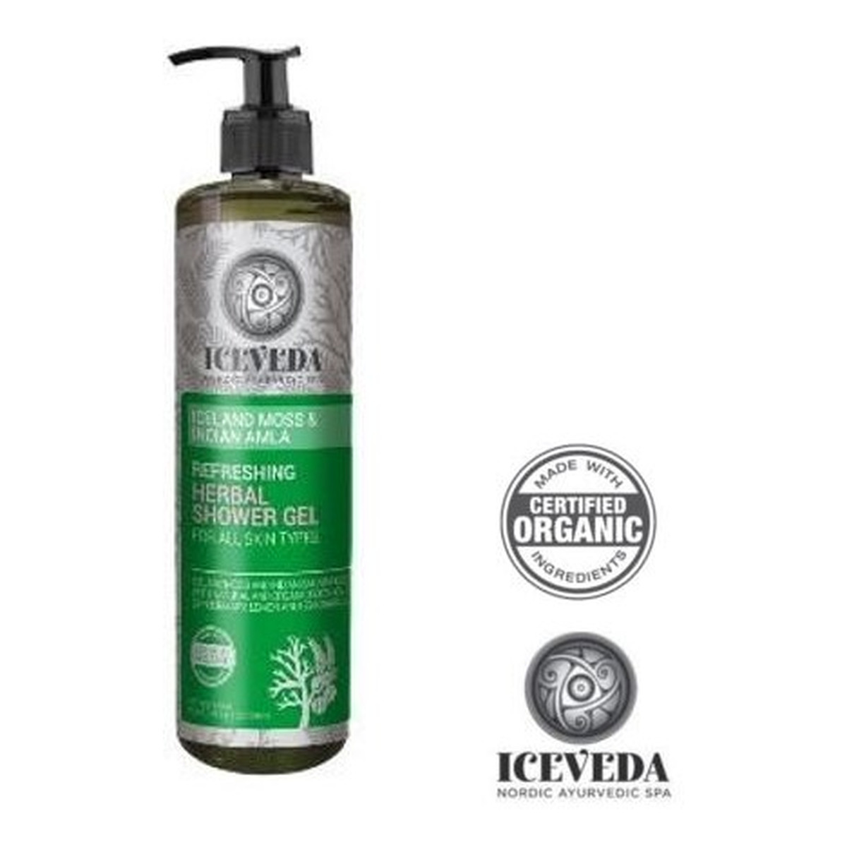 Iceveda Płucnica islandzka & Amla indyjska Odświeżający ziołowy żel pod prysznic dla wszystkich typów skóry 280ml