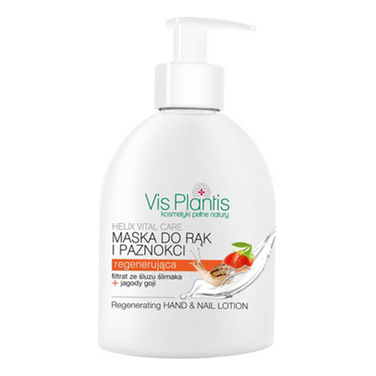 Vis Plantis Helix Hand Care Regenerująca Maska Do Rąk i Paznokci Filtrat Ze Śluzu Ślimaka i jagody Goji 300ml