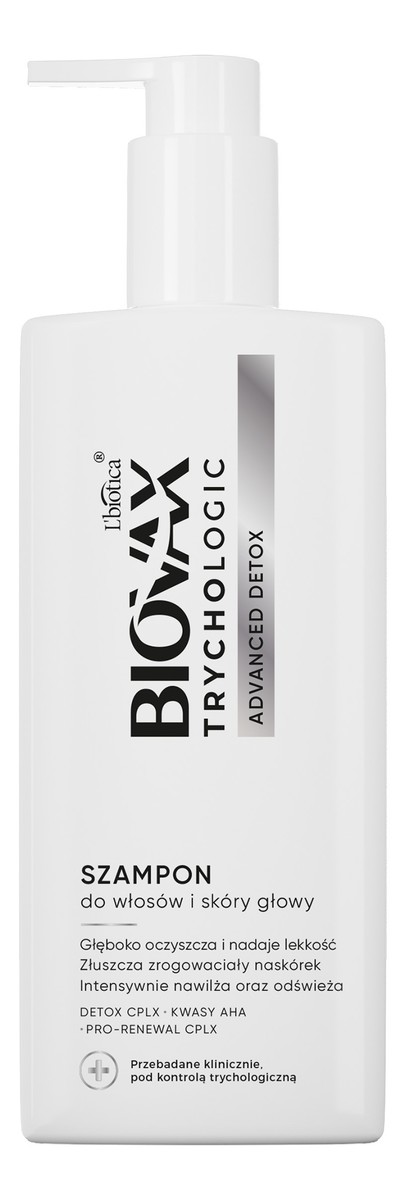 L`biotica biovax trychologic szampon do włosów i skóry głowy advanced detox